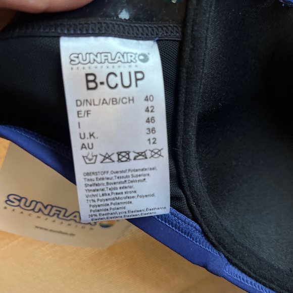 Sale! NEW Sunflair Aztack Bikini Set Blue with a hint of color & Blue beads Med - Picture 11 of 11